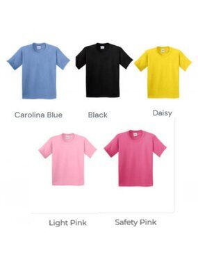 Gildan Youth Large Heavy Cotton T Shirts Bundle of 5
